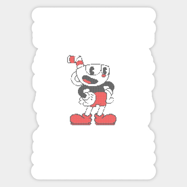 Ugly Sweater / Cuphead Sticker by Woah_Jonny